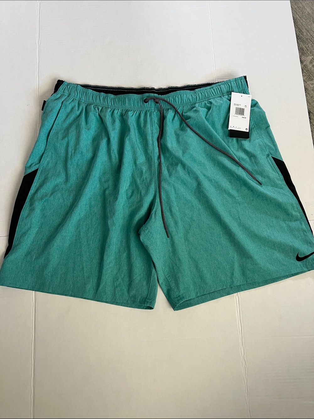 Nike SWIM Men's Teal Athletic Shorts with Black Accents